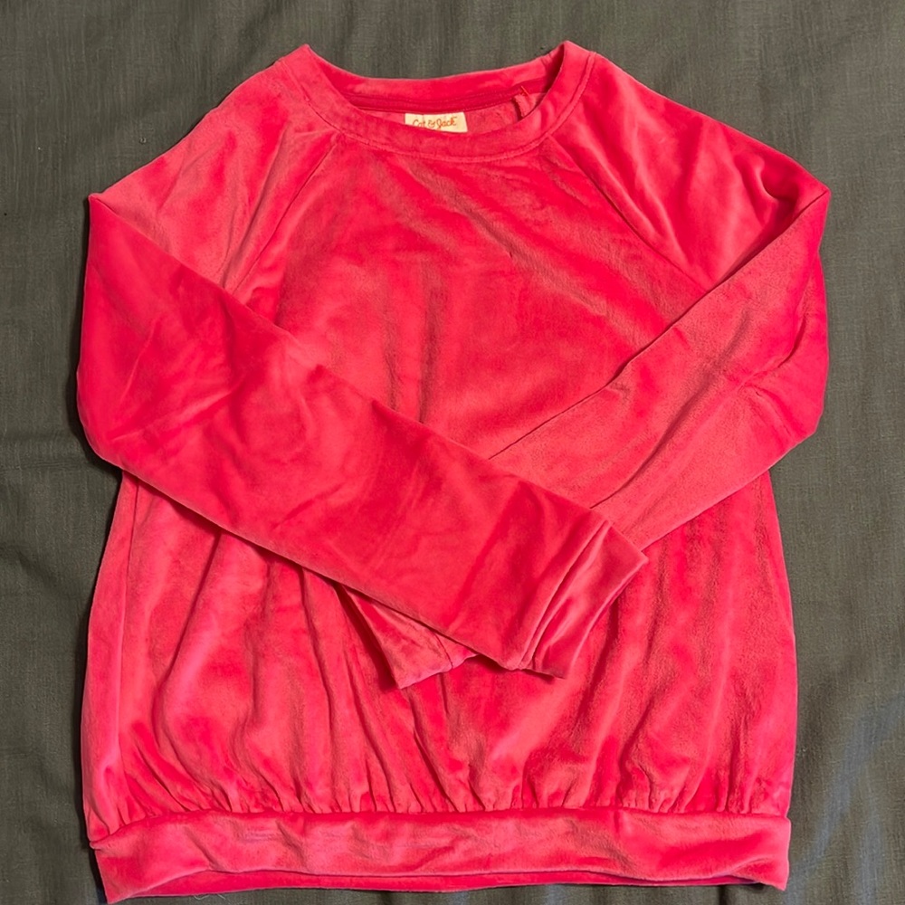 Never worn, bright pink, girls sweatshirt.